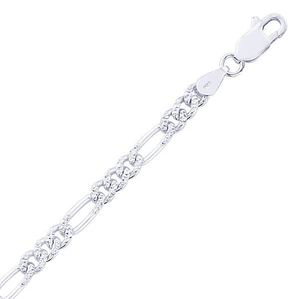 Taraash Double Side Figaro 925 Sterling Silver Bracelet For Men AP11FG