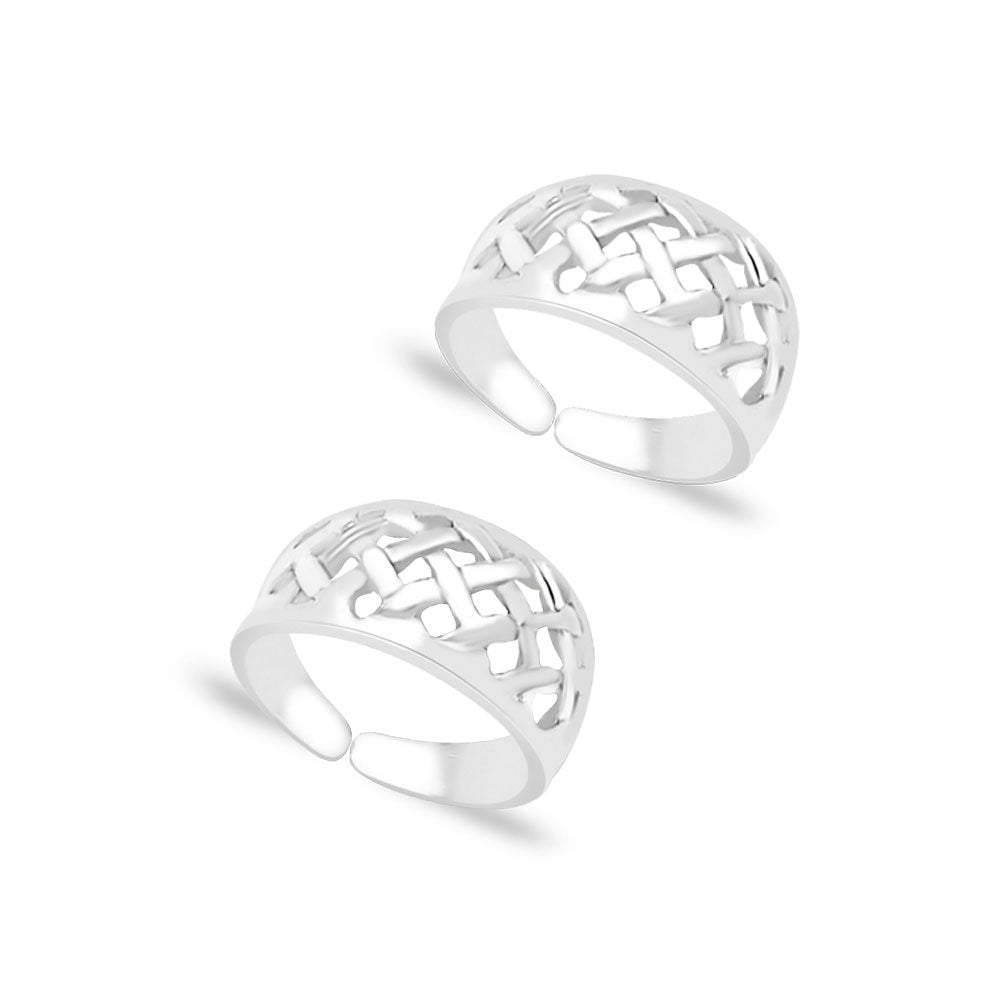 Taraash Cutwork 925 Sterling Silver Toe Ring For Women LR0713S