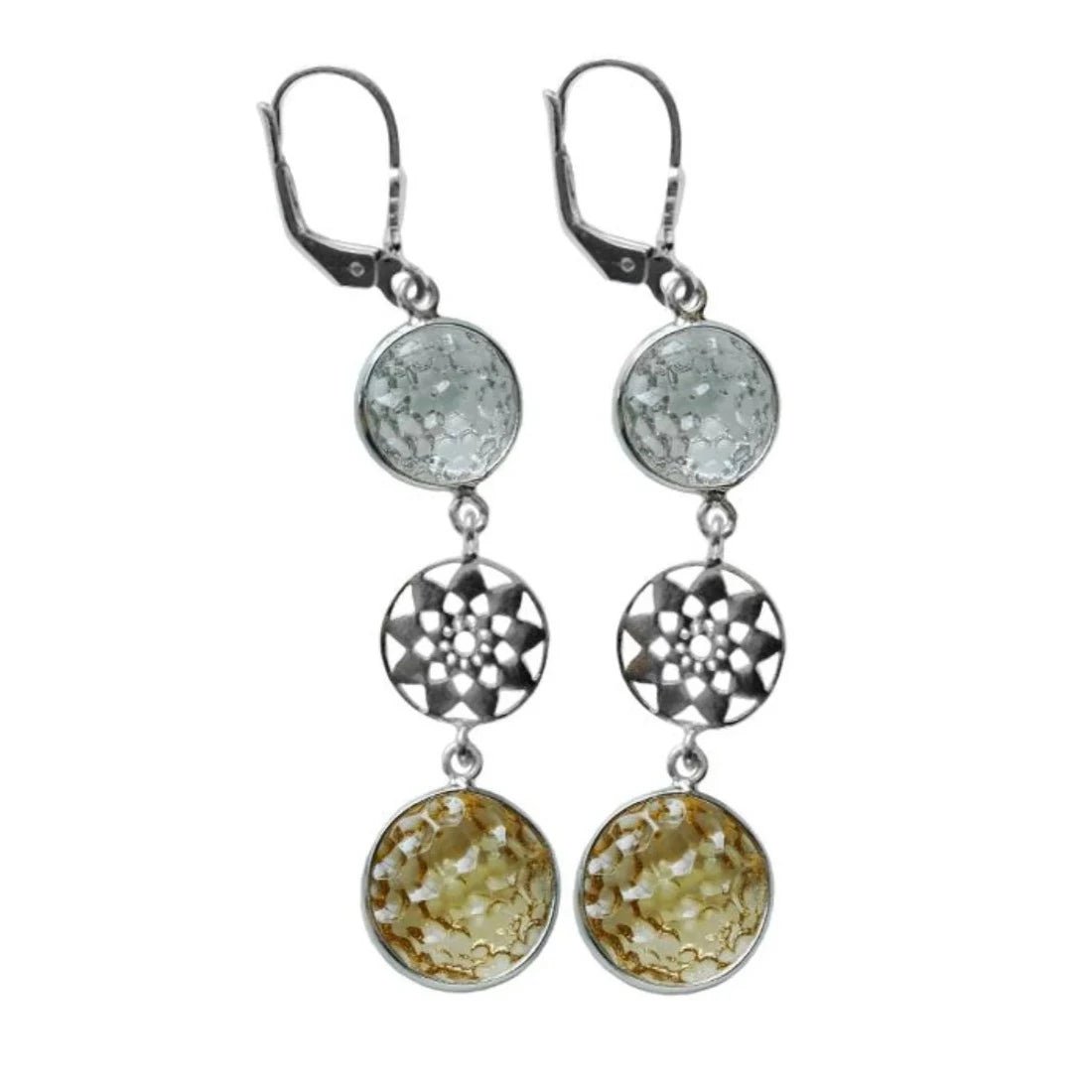 Blisse Allure 925 Sterling Citrine Drop Silver Earrings For Women