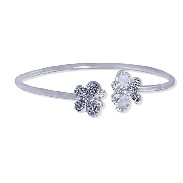 Taraash 925 Sterling Silver Butterfly Bangle For Women