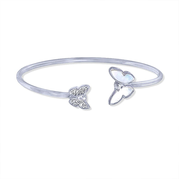 Taraash 925 Sterling Silver Butterfly Bangle For Women