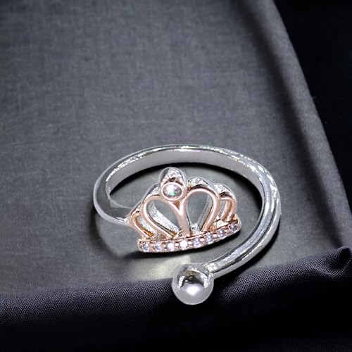 Taraash 925 Sterling Silver Tiara Finger Ring For Girls