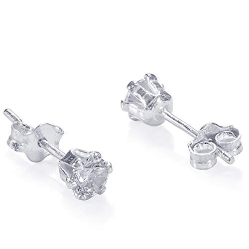 925 Sterling Silver CZ deals Stud Earrings for Women/Girl, US925P1224