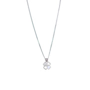 925 Sterling Combo Of Sterling Silver Mother of Pearl Four - Leaf Clover Pendant For Women - Taraash