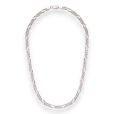 925 Sterling Silver 20 Inch Figaro Cutting Chain For Men - Taraash