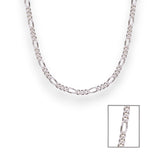 925 Sterling Silver 20 Inch Figaro Cutting Chain For Men - Taraash