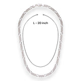 925 Sterling Silver 20 Inch Figaro Cutting Chain For Men - Taraash