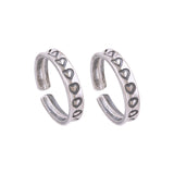 925 Sterling Silver Adjustable Antique Heart Toe Rings gift For Women - Taraash