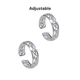 925 Sterling Silver Adjustable & Elegant Band Toe Ring for Women - Taraash