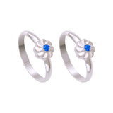 925 Sterling Silver Adjustable Floral Cz Toe Ring For Women - Taraash