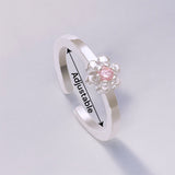 925 Sterling Silver Adjustable Floral Toe Ring with Pink CZ For Women - Taraash