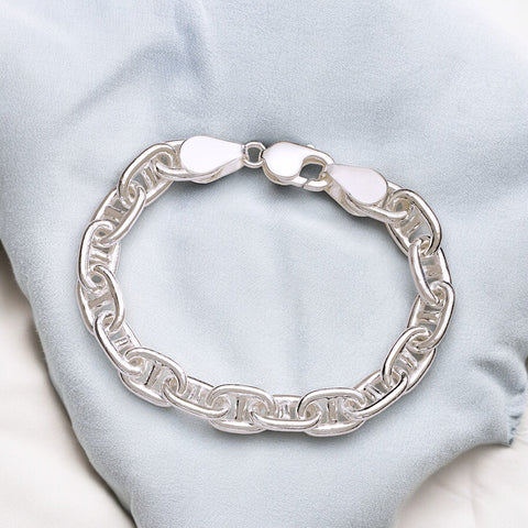 925 Sterling Silver Anchor Chain Design Bracelet for Men - Taraash