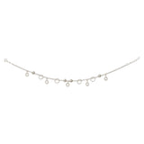 925 Sterling Silver Beaded Anklet with Circle Charms Single Anklet for Women - Taraash