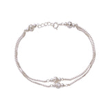 925 Sterling Silver Beaded Chain Bracelet for Women - Taraash