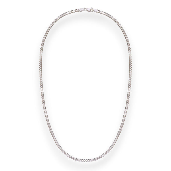 925 Sterling Silver Beaded Curb Chain for Kids - Taraash