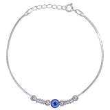 925 Sterling Silver Beaded Evil Eye Multi Beaded Bracelet For Women - Taraash