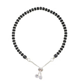 925 Sterling Silver Black Beaded Bracelet for Women - Taraash