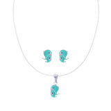 925 Sterling Silver Blue Whale Jewellery Set for Girls - Taraash