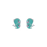 925 Sterling Silver Blue Whale Stud Earrings for Girls - Taraash