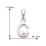 925 Sterling Silver "C" Letter Cz Pendant For Men And Women - Taraash