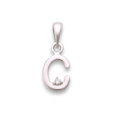 925 Sterling Silver "C" Letter Cz Pendant For Men And Women - Taraash