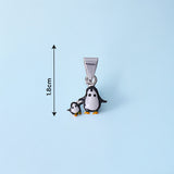 925 Sterling Silver Charming Penguin Pendant With Chain for Girls - Taraash