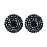 925 Sterling Silver Circular Stud Earrings for Women - Taraash