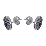 925 Sterling Silver Circular Stud Earrings for Women - Taraash