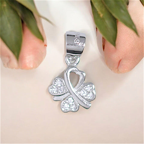 925 Sterling Silver Cubic Zirconia Heart Petals Pendant For Womens - Taraash