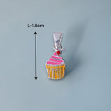 925 Sterling Silver Cupcake Pendant and Earring Set for Girls - Taraash