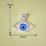 925 Sterling Silver CZ Evil Eye Pendant for Men and Women - Taraash