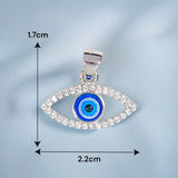 925 Sterling Silver CZ Evil Eye Pendant for Men and Women - Taraash