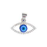 925 Sterling Silver CZ Evil Eye Pendant for Men and Women - Taraash