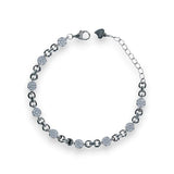 925 Sterling Silver Cz Interlink Bracelet For Women - Taraash