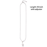 925 Sterling Silver CZ Paisley Adjustable Chain Necklace for Women - Taraash