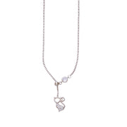 925 Sterling Silver CZ Paisley Adjustable Chain Necklace for Women - Taraash