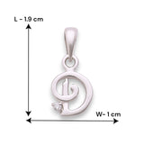 925 Sterling Silver "D" Letter Cz Pendant For Men And Women - Taraash