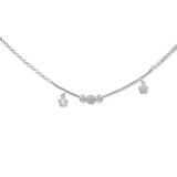 925 Sterling Silver Dangling Floral Charm Anklet For Women - Taraash