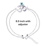 925 Sterling Silver Divine Om Chain Rakhi For Brother - Taraash