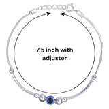 925 Sterling Silver Elegant Evil Eye Beaded Bracelet for Women - Taraash