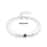 925 Sterling Silver Evil Eye Beaded Adjustable Rakhi for Brother - Taraash