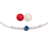 925 Sterling Silver Evil Eye Beaded Adjustable Rakhi for Brother - Taraash