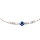 925 Sterling Silver Evil Eye Beaded Adjustable Rakhi for Brother - Taraash