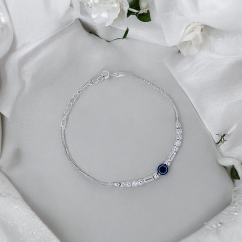 925 Sterling Silver Evil Eye Beaded Bracelet Gift for Women - Taraash