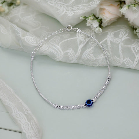 925 Sterling Silver Evil Eye Beaded Bracelet Gift for Women - Taraash