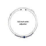 925 Sterling Silver Evil Eye Beaded Chain Bracelet for Women - Taraash