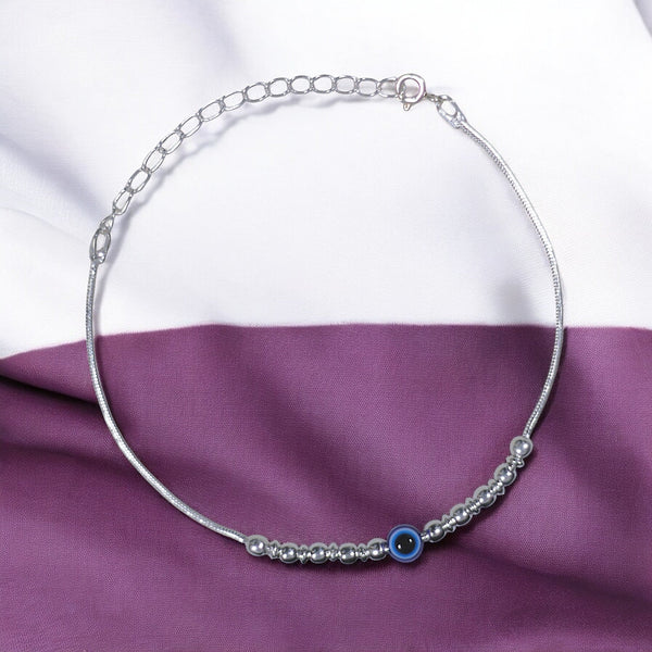 925 Sterling Silver Evil Eye Beaded Chain Bracelet for Women - Taraash