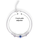 925 Sterling Silver Evil Eye Beaded Chain Bracelet for Women - Taraash