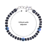 925 Sterling Silver Evil Eye Beads Nazariya Bracelet for Kids - Taraash