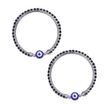 925 Sterling Silver Evil Eye Nazariya Bangle for Kids - Taraash